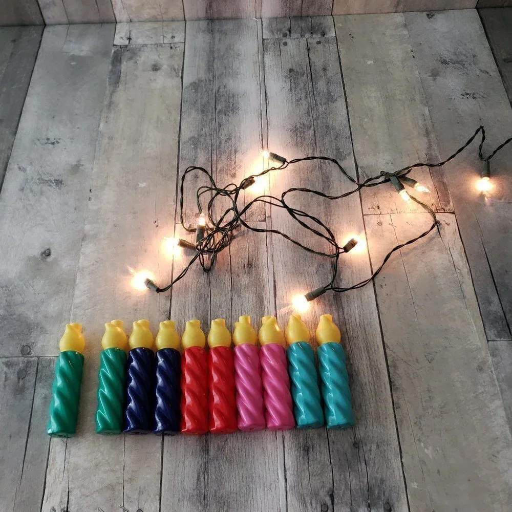 Multi-Color Candles Plug-in Light String